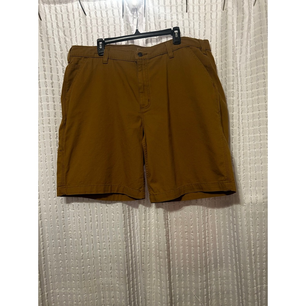 Carhartt Rigby Dungaree Shorts Mens 40 Brown NWT Relaxed Fit Rugged Flex 10in